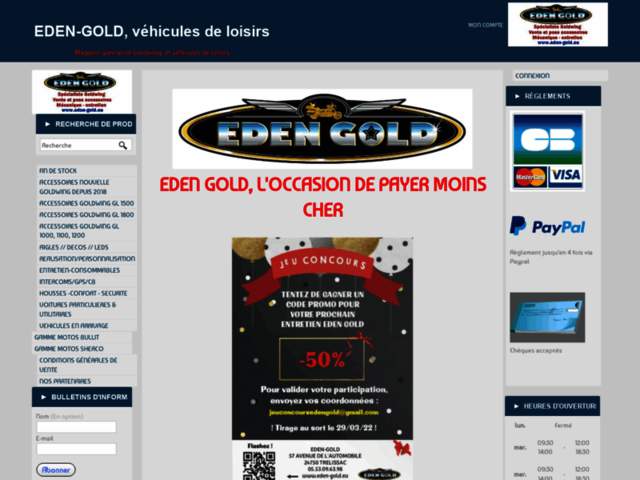 › Voir plus d'informations : SAS Eden Gold - Motrio
