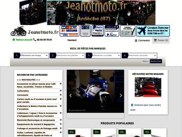 Site de vente en ligne Jeanotmoto.fr