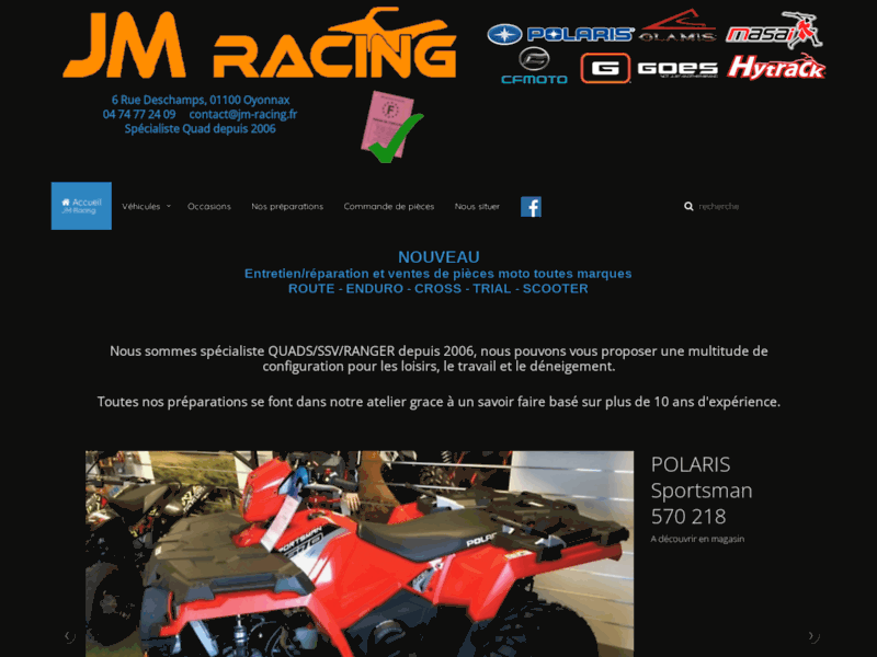 › Voir plus d'informations : J M Racing