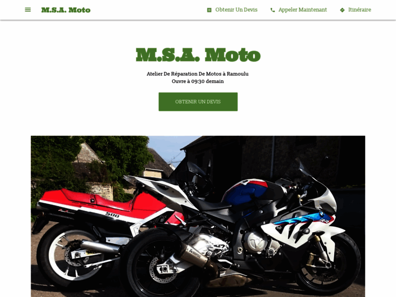 › Voir plus d'informations : M.S.A. Moto