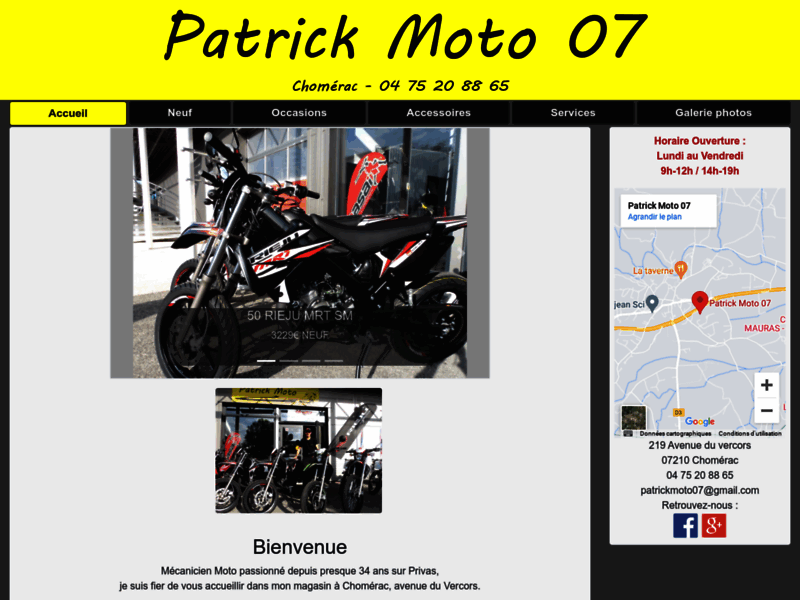 › Voir plus d'informations : Patrick Motorbike 07