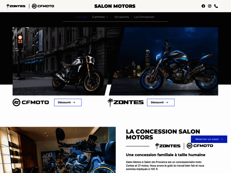 › Voir plus d'informations : SALON MOTORS concession CFMOTO et ZONTES