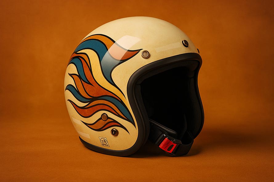 Casque de moto customisé autorisé en france