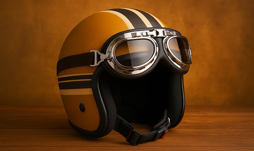 Casque moto retro original