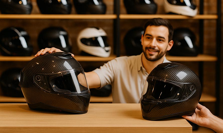 Comparatif casque moto carbone