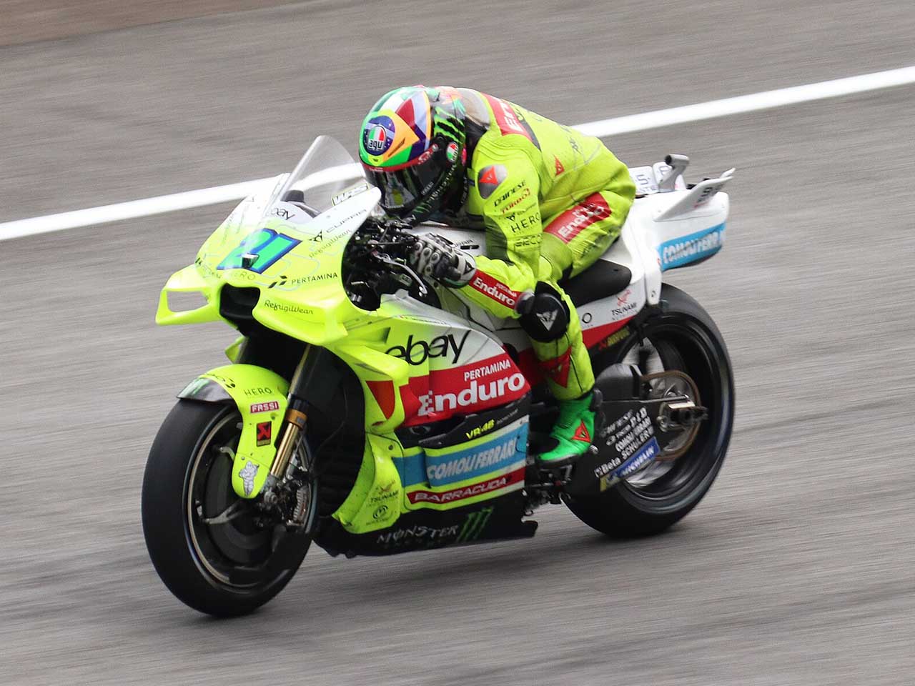Franco Morbidelli avec l'équipe Pertamina Enduro VR46 Racing Team lors du Grand Prix de Malaisie en MotoGP