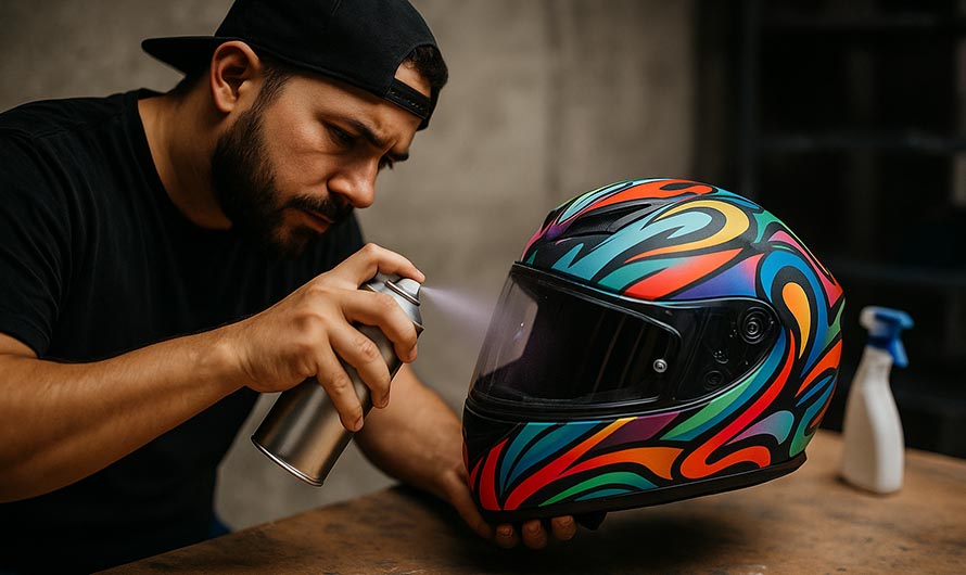 Peinture perso sur casque moto