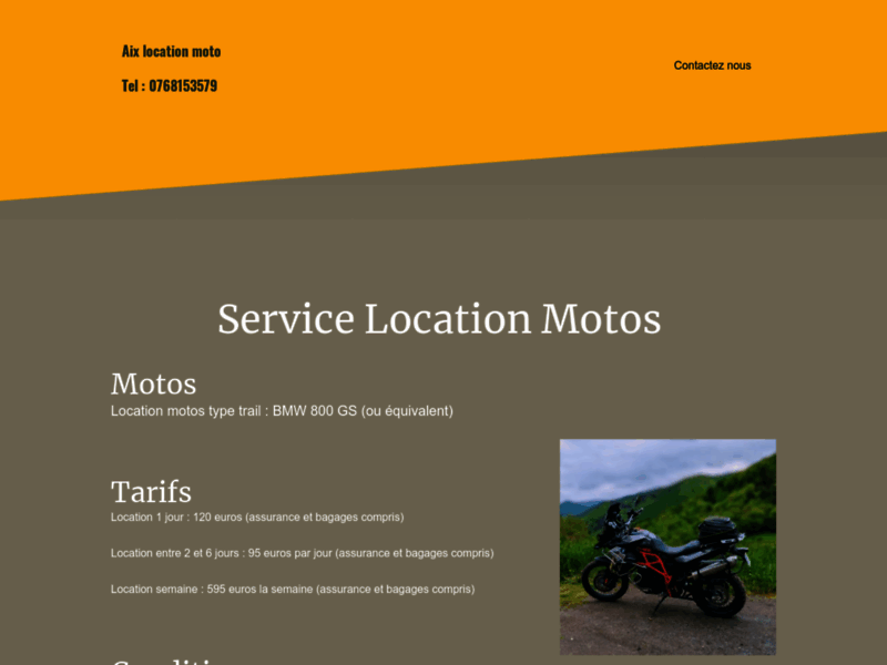 › Voir plus d'informations : Aix location moto