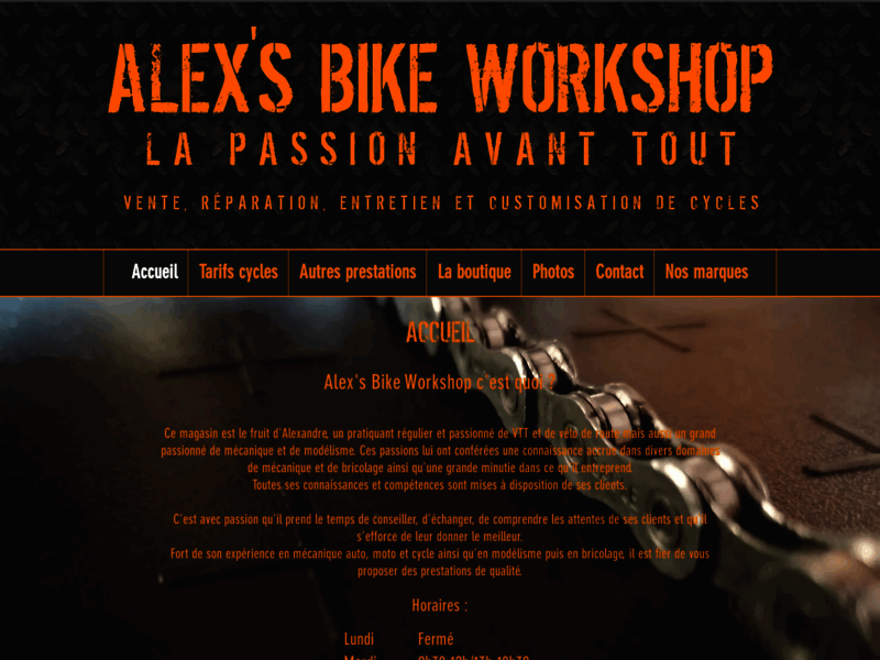 › Voir plus d'informations : Alex's Bike Workshop