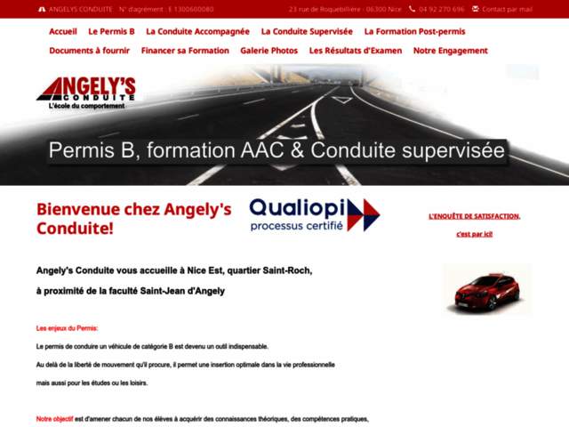 › Voir plus d'informations : Angely's Conduite