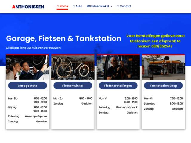 › Voir plus d'informations : Anthonissen Garage - Fietswinkel- Tankstation