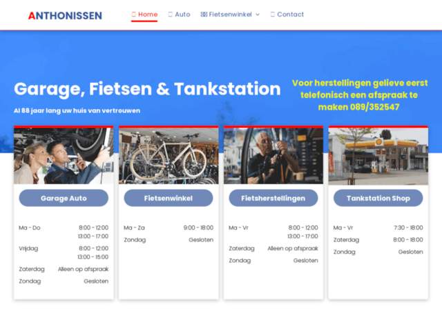 Anthonissen Garage - Fietswinkel- Tankstation