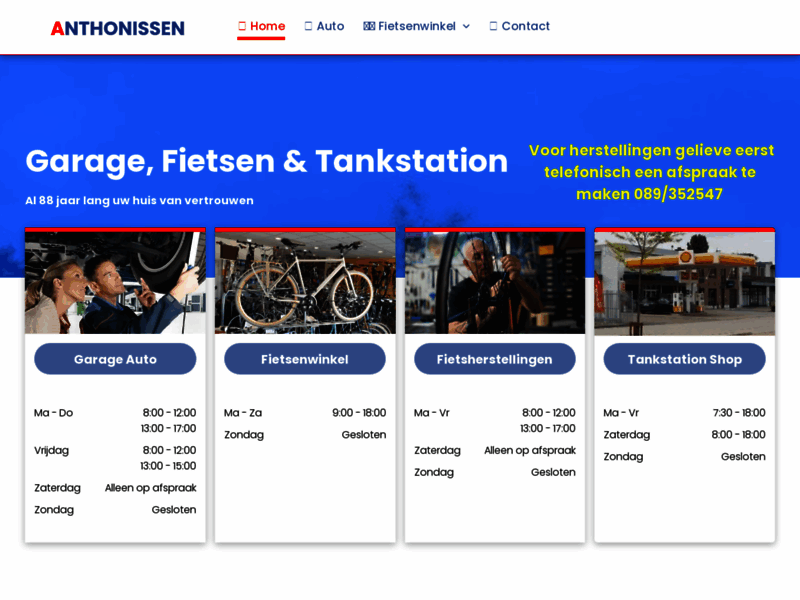 › Voir plus d'informations : Anthonissen Garage - Fietswinkel- Tankstation