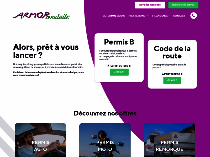 › Voir plus d'informations : Armor Conduite Auto Moto School