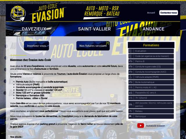 › Voir plus d'informations : Auto Ecole Evasion