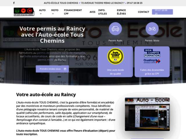 › Voir plus d'informations : Tous Chemins Auto Moto École