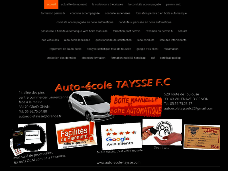 › Voir plus d'informations : Driving School Taysse Fc Gradignan .