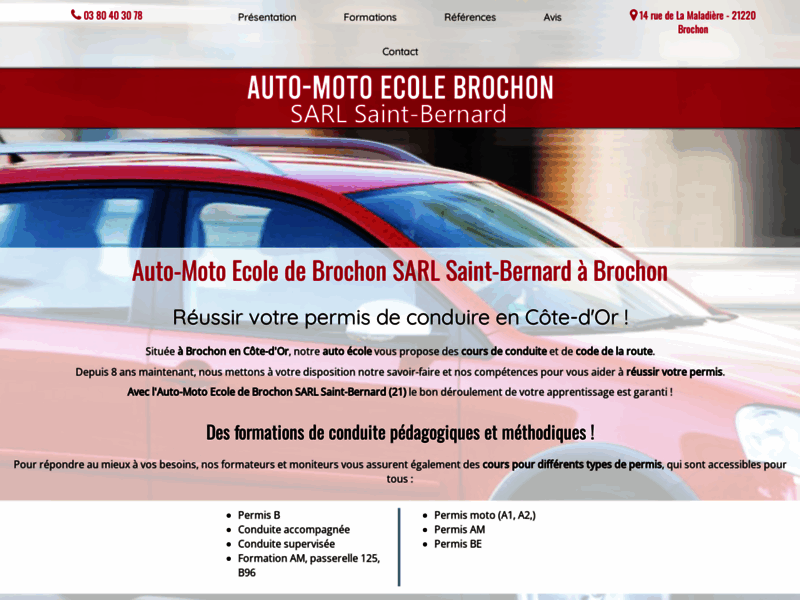 › Voir plus d'informations : Auto Moto Ecole De Brochon