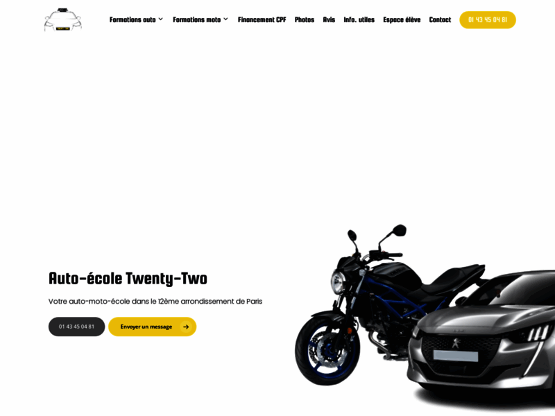 › Voir plus d'informations : Twenty Driving School