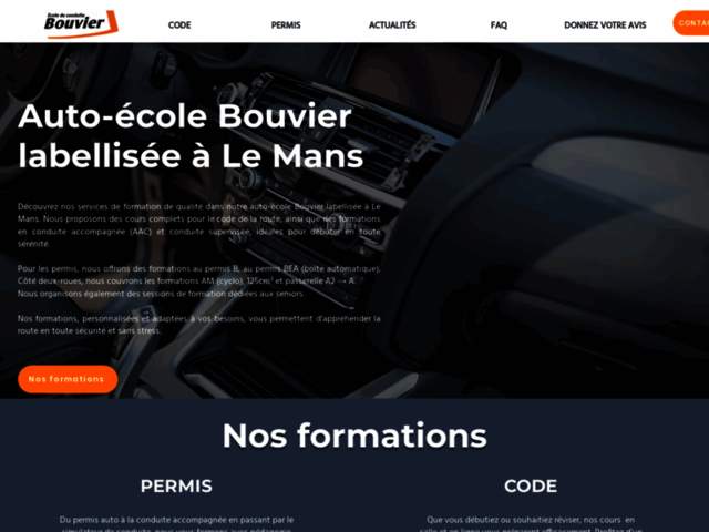 › Voir plus d'informations : Auto-École Bouvier