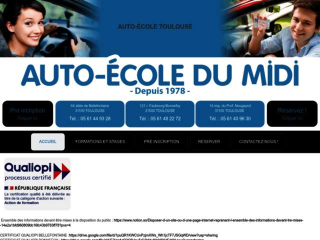 › Voir plus d'informations : Bellefontaine Driving School Du Midi