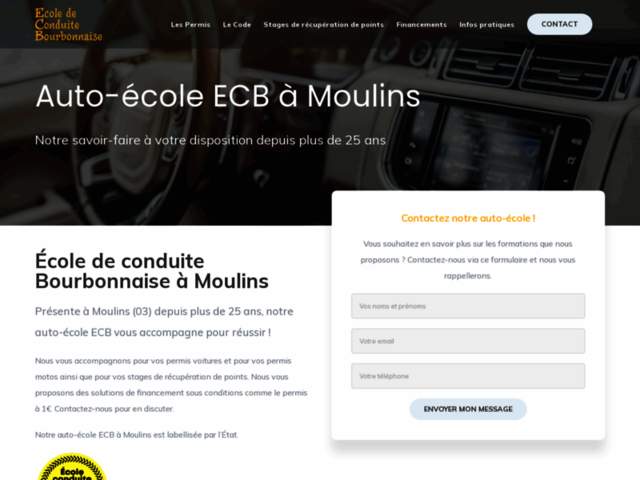 › Voir plus d'informations : School Of Driving Bourbonnaise Ecb