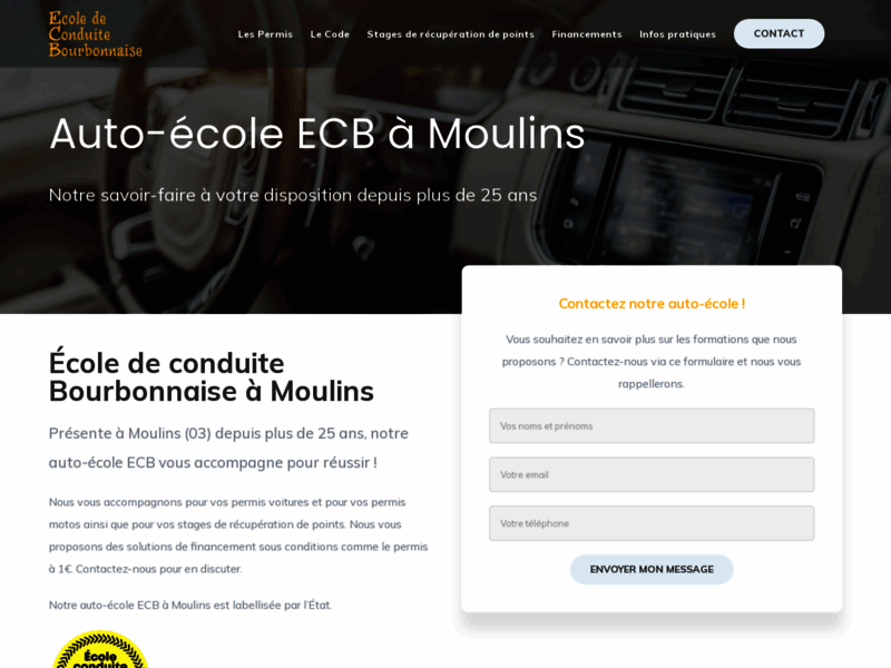 › Voir plus d'informations : School Of Driving Bourbonnaise Ecb