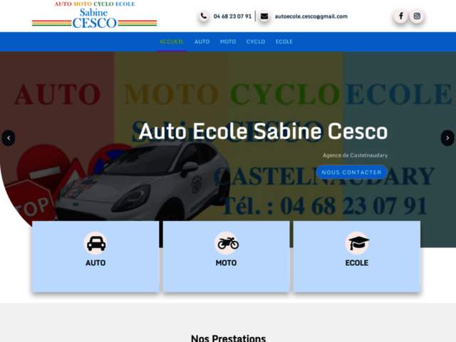 › Voir plus d'informations : Auto Ecole Sabine Cesco