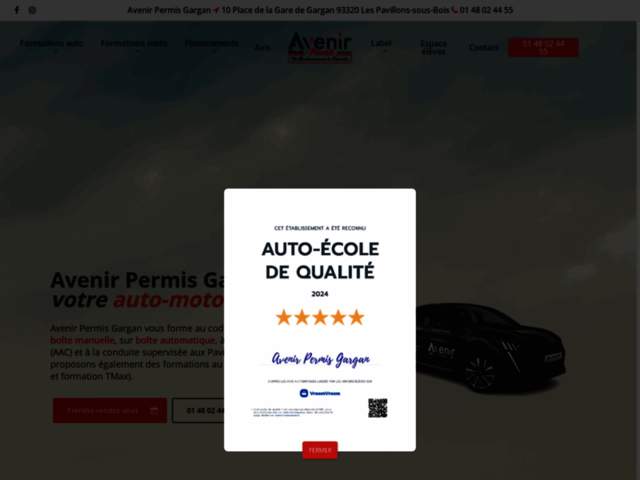 › Voir plus d'informations : Avenir Permis Gargan