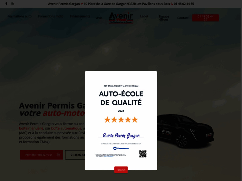 › Voir plus d'informations : Avenir Permis Gargan