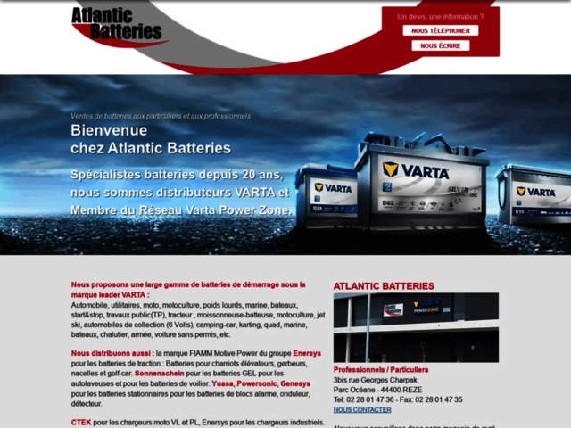 › Voir plus d'informations : Atlantic Batteries Rennes