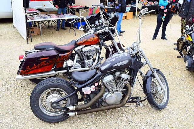 biker's house motorcycle