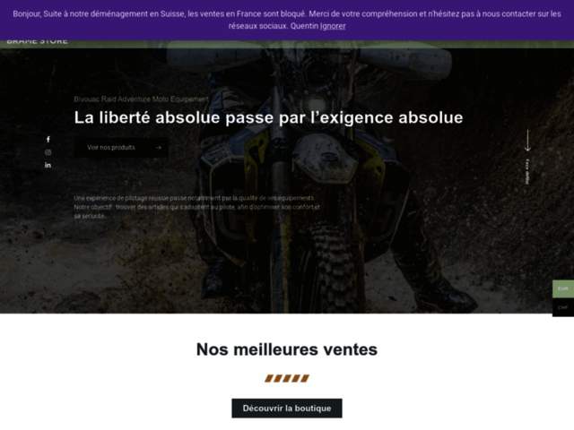 › Voir plus d'informations : Brame-store Touratech