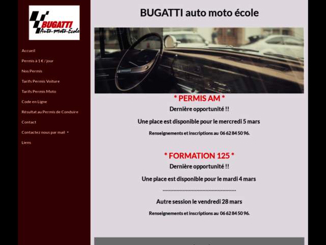 › Voir plus d'informations : Auto Moto Ecole Bugatti