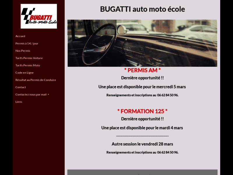 › Voir plus d'informations : Auto Moto Ecole Bugatti