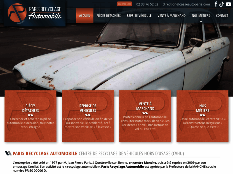 › Voir plus d'informations : Paris Automotive Recycling