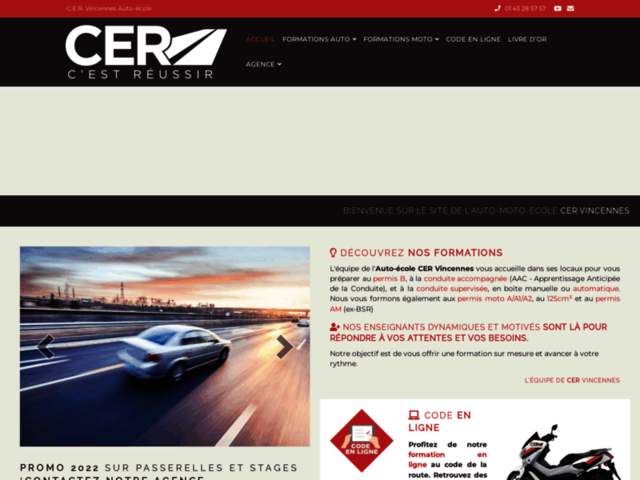 › Voir plus d'informations : Cer Vincennes