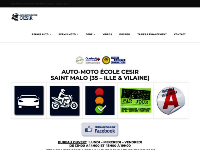› Voir plus d'informations : C.e.s.i.r Eirl Auto Moto School