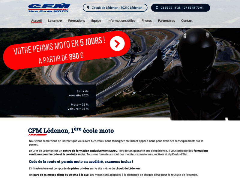 › Voir plus d'informations : C.F.M Motorcycle Training Center