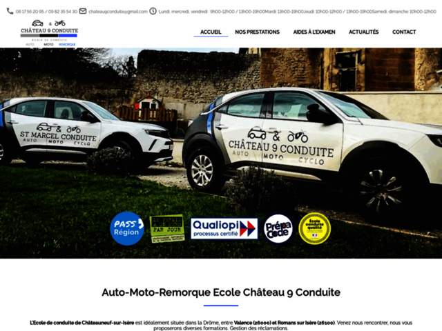 › Voir plus d'informations : Chateau 9 Driving Auto-Moto-Remorque School