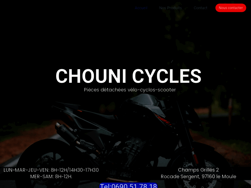 › Voir plus d'informations : CHOUNI CYCLES