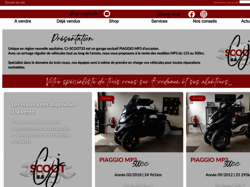 › Voir plus d'informations : CJ-SCOOT33 Piaggio Mp3