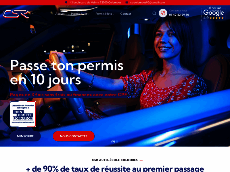 › Voir plus d'informations : Csr Auto-Moto École Colombes