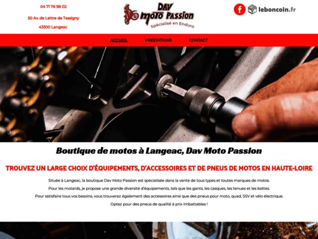 › Voir plus d'informations : DAV MOTO PASSION