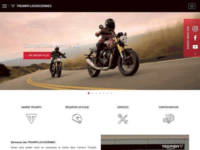 Diagonal Triumph Motorcycles