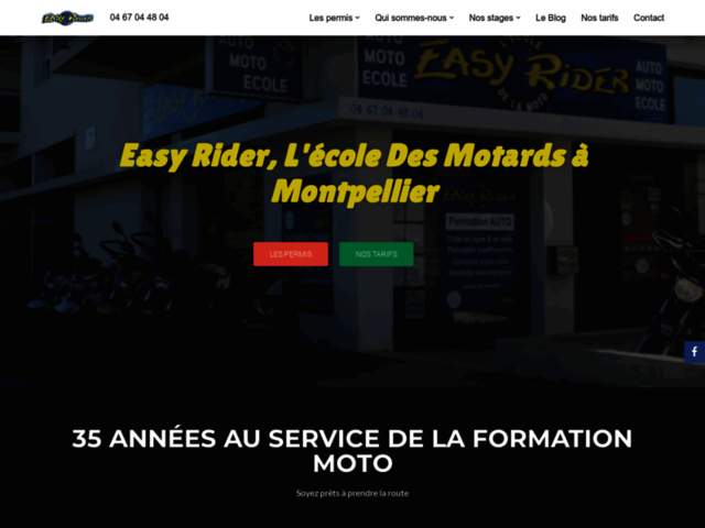 › Voir plus d'informations : Moto école Easy Rider - Permis Moto A1, A2, A et stages de perfectionnement