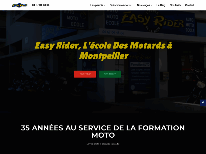 › Voir plus d'informations : Moto école Easy Rider - Permis Moto A1, A2, A et stages de perfectionnement