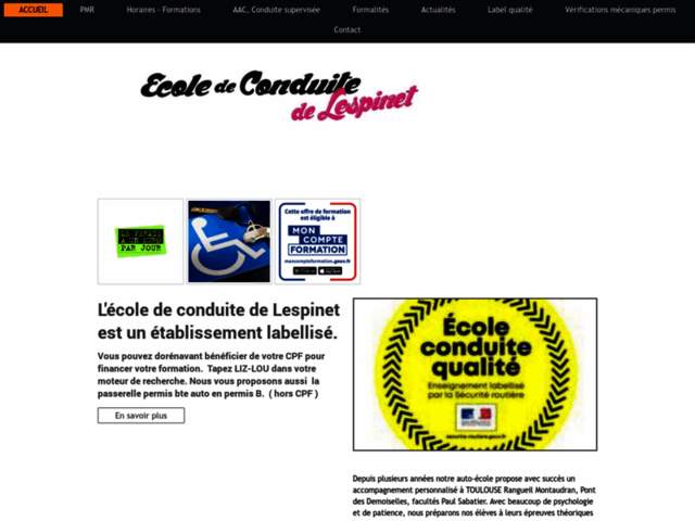 › Voir plus d'informations : Auto-école de Lespinet