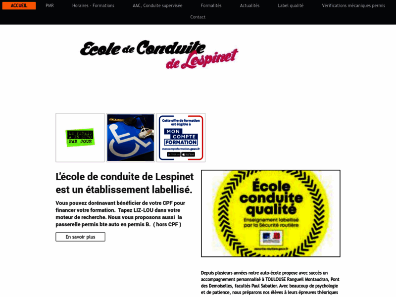 › Voir plus d'informations : Auto-école de Lespinet