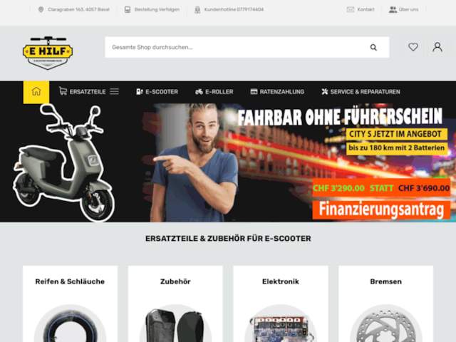 E-SCOOTER PANNENHILFE BASEL | E-Scooter & E-Roller Showroom & Reparatur Werkstatt